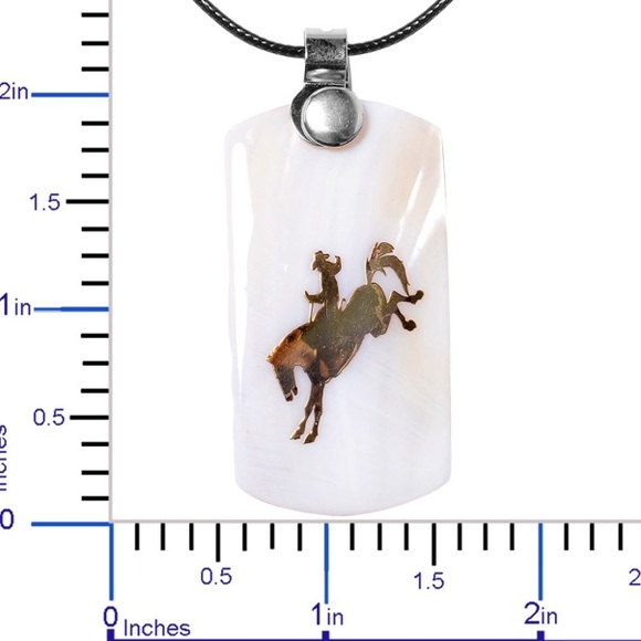 Natural Color Shell Pendant with Wax Necklace - Picture 3 of 3